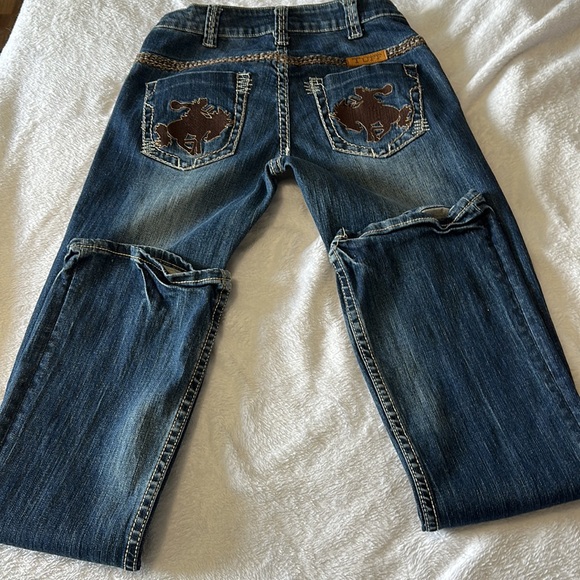 Cowgirl Tuff CO bootcut bronc jeans 27x35 - Picture 2 of 9